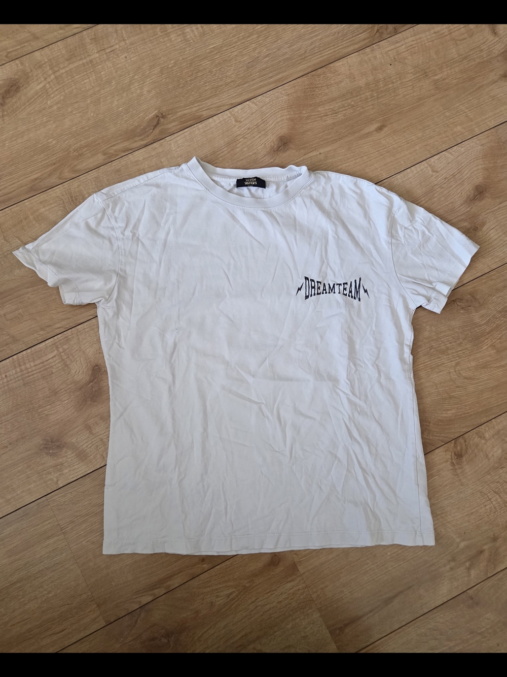 Seven Sisters Dreamteam White Graphic Crewneck T-Shirt Size XXS